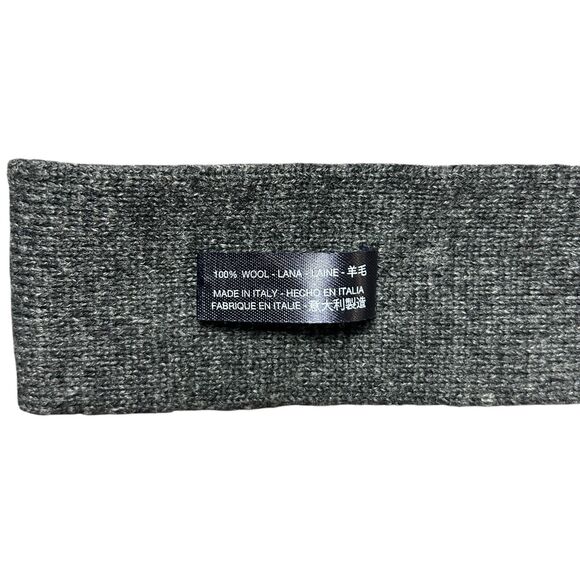 Suitsupply Flat Bottom Necktie 100% Wool Charcoal Gray Knit Preppy Minimalist - Picture 5 of 8